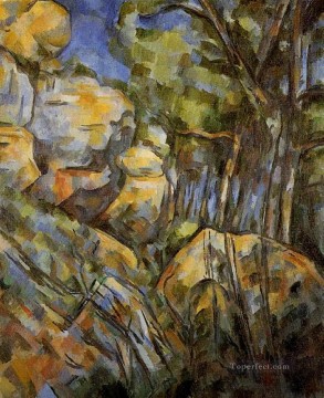 Paul Cezanne Painting - Rocas cerca de las cuevas debajo del Chateau Noir Paul Cezanne